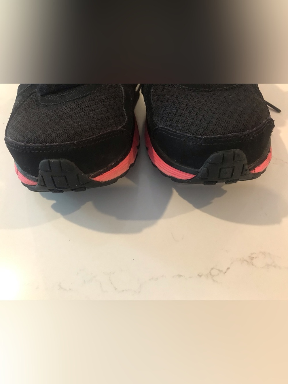 Nike "Dual Fusion ST2" Black/Coral Lightweight Running Shoes - Picture 9 of 10
